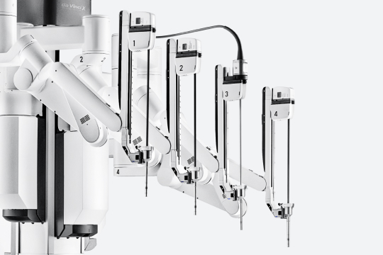 da Vinci X robotik sisteminin hasta başı ünitesi